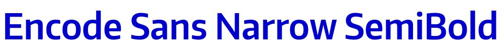 Encode Sans Narrow SemiBold Schriftart